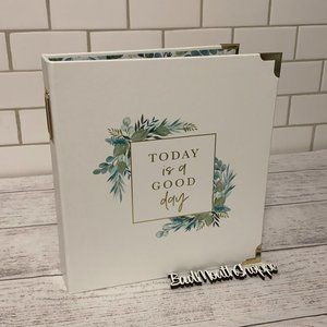 The Paper Studio Greenery Farmhouse Scrapbook Notebook Binder